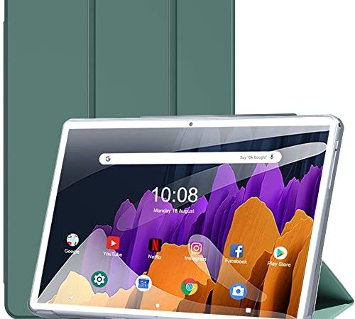 Tablet 10 Pulgadas Android 10.0，4GB RAM 64GB ROM， Certificación Google GMS，Dual SIM/WiFi/GPS/OTG/Type-C/Bluetooth-Gris