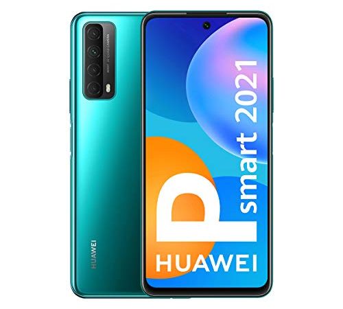 HUAWEI P Smart 2021 - Smartphone de 6,67 Pulgadas Full HD, 4GB de RAM y 128 GB de ROM, 22.5W HUAWEI Supercharge, 5000 mAh de batería, Cuádruple cámara 48 MP, Verde [Versión ES/PT]