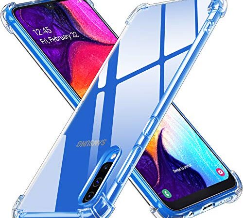 ivoler Funda para Samsung Galaxy A50 / A30S, Carcasa Protectora Antigolpes Transparente con Cojín Esquina Parachoques, Flexible Suave TPU Silicona Caso Delgada Anti-Choques Case Cover