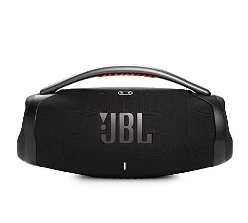 JBL Boombox 3 Altavoz Bluetooth inalámbrico, Altavoz portátil a prueba de agua con modo para interiores y exteriores, 24 horas de tiempo de reproducción, en negro