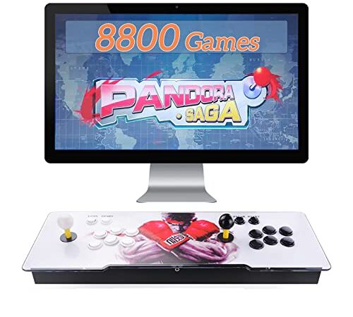 TAPDRA 3D Pandora SAGA con 8800 Classic Arcade Game Machine 2 Jugadores 1280X720, Buscar Juegos, Lista de Favoritos, Hasta 4 Jugadores (sin Adaptador Power Chager)