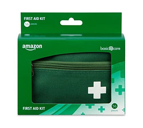 Amazon Basic Care - Kit de primeros auxilios, 56 unidades