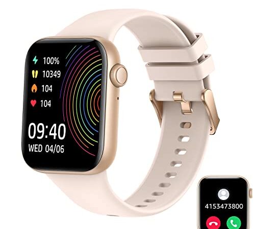 ASWEE Reloj Inteligente Mujer Hombre Niño, 1.95'' Smartwatch con Haga y reciba Llamadas, IP68 Pulsera Actividad con Pulsometro, Monitor de Sueño, Podómetro, 119 Modos Deportes para Android iOS