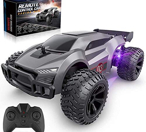 Baztoy Coche Teledirigido, Alta Velocidad Coche RC, 2.4GHz Rotación de 360°Coche de Juguetes Niños 2 3 4 5 6 7 8 9 10 11 12 13 Años, Coche Radiocontrol para Regalos Navidad Cumpleaños Juegos