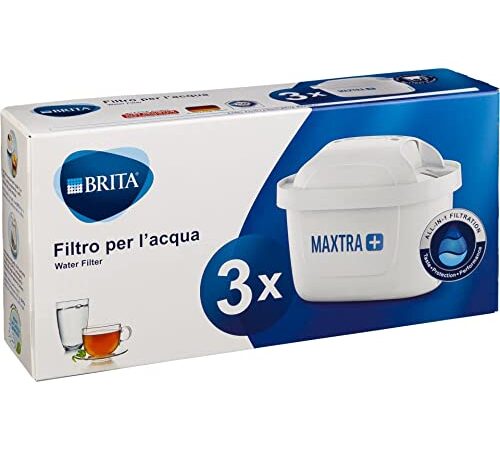 BRITA Maxtra+ Filtros de Agua, Acrílico, Blanco, 3 Unidad (Paquete de 1), 3