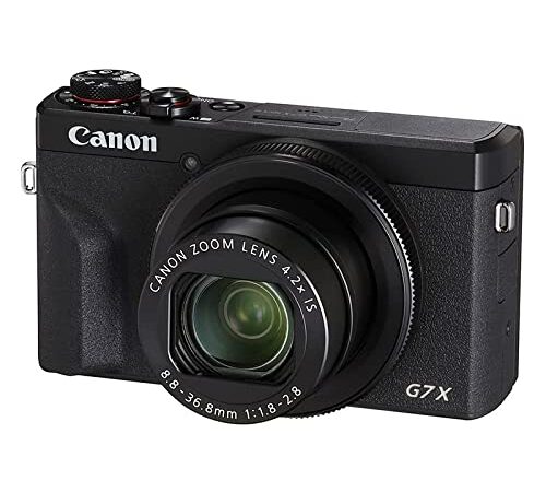 Canon PowerShot G7 X Mark III - Cámara Digital (20.1 MP, Pantalla táctil LCD Plegable de 7.5 cm, Pantalla abatible, WLAN, Zoom de 4.2X, 4K, CMOS) Negro