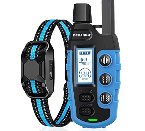 Collar de Adiestramiento para Perros,Collar Recargable con Rango de Control Manual 2600 Metros, 3 Modos de Adiestramiento Efectivos Sonido/Vibración/Fuerte Vibración,Resistente al Agua IP67