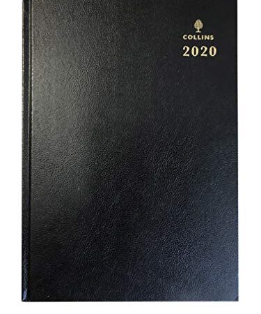 Collins Desk 44 - Agenda 2020, tamaño A4, página por día, color negro