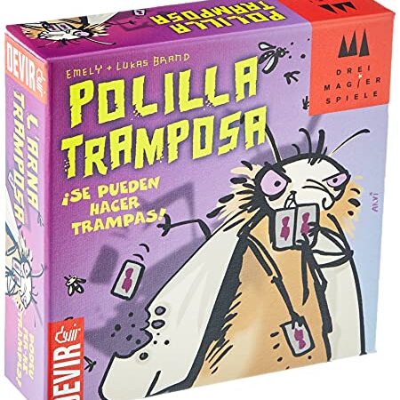 Devir - Juego Polilla Tramposa, Juego de mesa, Juego de Cartas, Juego de mesa para Niños, Party (BGPOLI)