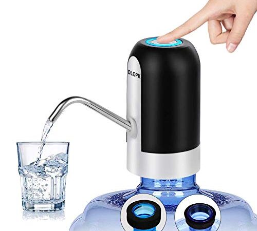 DLOPK Dispensador de Bomba de Agua Distribuidor de Carga USB, extraíble y Conveniente para Usar en Agua embotellada (Negro)