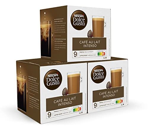 Dolce Gusto NESCAFÉ Café con Leche Intenso - x3 pack de 16 cápsulas - Total 48 cápsulas