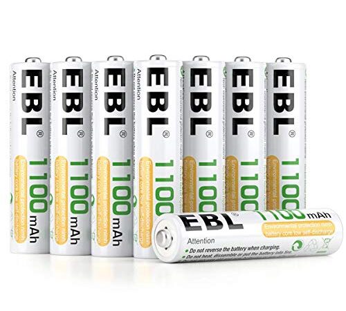 EBL 1100mAh AAA Ni-MH Pilas Recargables de 1,2V para los Equipos Domésticos con Estuches de Almacenamiento (8 Piezas)