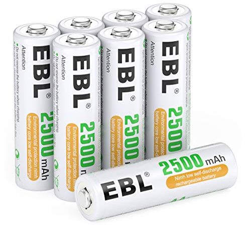 EBL 8 x Pilas AA Recargables 2500mAh Ni-MH ProCyco con 1200 Tech Precargadas