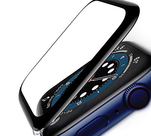 FANIER Protector de Pantalla para Apple Watch Series SE/6/5/4 44mm, [2 Unidades] Protector Cobertura Cristal Vidrio Templado para Apple Watch 44mm