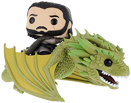 Funko POP Rides: Game of Thrones-Jon Snow w/Rhaegal Ducati Figura coleccionable, multicolor (44448)