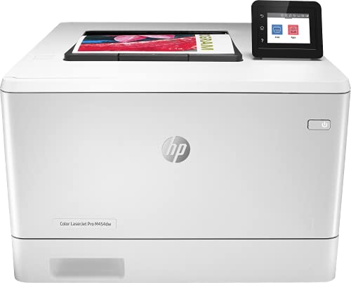 HP Color LaserJet Pro M454dw W1Y45A, Impresora Láser Color Monofunción, Impresión a Doble Cara Automática, Wi-Fi, Ethernet, USB 2.0, 1 Host USB, HP Smart App, Pantalla Táctil en Color, Blanca