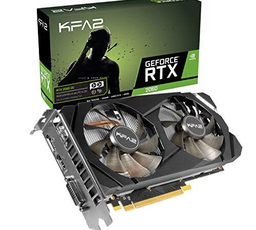 KFA2 nVidia GeForce 26NRL7HPX7OK - Tarjeta gráfica (Memoria GDDR6 de 256 bits, PCIe), Color Negro Negro