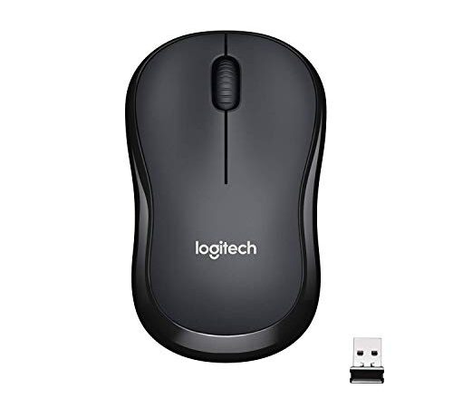 Logitech M220 SILENT Ratón Inalámbrico, 2.4 GHz, Receptor USB, Seguimiento Óptico con Resolución de 1000 dpi, Batería de 18 Meses, Ambidiestro, Compatible con PC, Mac, Portátil - Gris