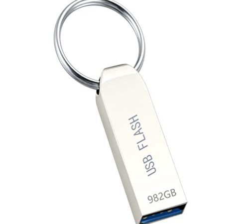 Memoria USB 982GB Pen Drive USB 3.0 Alta Velocidad Memory Stick Resistente al Agua Gran Capacidad de Almacenamiento Pendrive con Llavero para PC/Ordenador