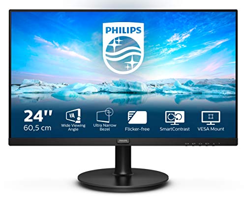 Monitor Philips 241V8L/00 - 24" Full HD, 75Hz, 4ms, VA, FlickerFree, Low Blue Mode (1920x1080, 250 cd/m, HDMI)