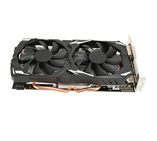 PUSOKEI Tarjeta Gráfica para Juegos RX 580, Tarjeta Gráfica para Computadora X 580 8GB GDDR5 256bit, Resolución 1080P, PCI Express 3.0, 3 X DP, 8K HDMI, DVI, para 3D CAD, CAM, Video