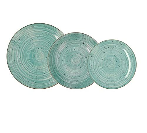 Quid Montreal Vajilla completa moderna de porcelana para 6 personas (18 piezas)|Platos llanos, Platos hondos, Platos postre, Color Único, Talla Estándar