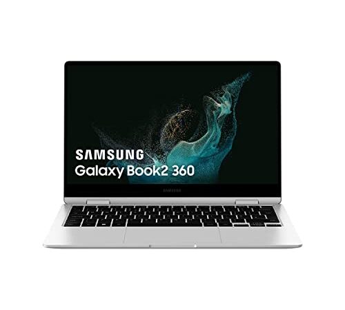 Samsung Galaxy Book2 360 - Ordenador portátil de 13.3" FHD (Intel EVO Core i5, 8 GB, RAM, 256 GB SSD, Windows 11 Home) Plata - Teclado QWERTY Español