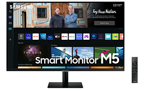 Samsung S27BM500 Monitor de 27" Full HD (1920 x 1080, VA, Smart TV, HDMI, Bluetooth, AirPlay, WiFi, Office 365, 16:9, 60Hz, Dex Inalámbrico, Altavoces Integrados, Hub IoT), negro