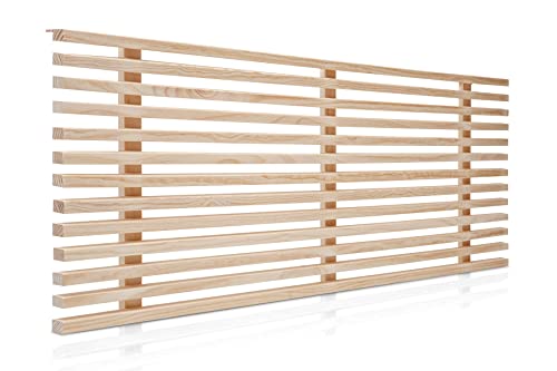 SUEÑOS ZZZ Cabecero de Cama de 150 Modelo Osaka, Color Crudo 160x50 cm | Cabezal de palillería de Madera