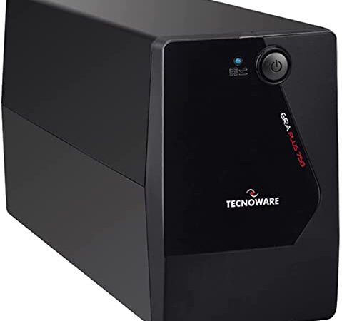 Tecnoware SAI ERA PLUS 750 - Sistemas de Alimentación Ininterrumpida - 2 salidas Schuko - Autonomía: 10 min/PC o 40 min/Módem Router - Potencia 750 VA