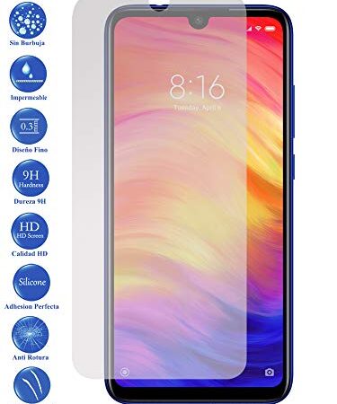 Todotumovil Protector de Pantalla Xiaomi Redmi Note 7 de Cristal Templado Vidrio 9H para movil