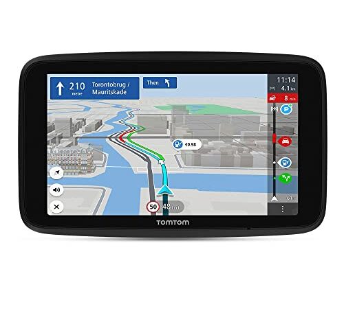 TomTom GPS para coche GO Discover, 7 pulgadas, con tráfico y radares, mapas del mundo, actualizaciones rápidas via  WiFi, disponibilidad de parking, precios de combustible, soporte Click-Drive