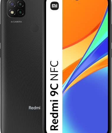 Xiaomi Redmi 9C NFC - Smartphone de 3+64 GB, Pantalla de 6.53" HD+, cámara dual trasera de 13 MP con IA, MediaTek Helio G35, NFC, 5000 mAh, gris (Versión ES)